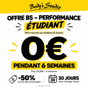 Etudiant : 6 semaines OFFERTES et 30 jours pour changer d'avis